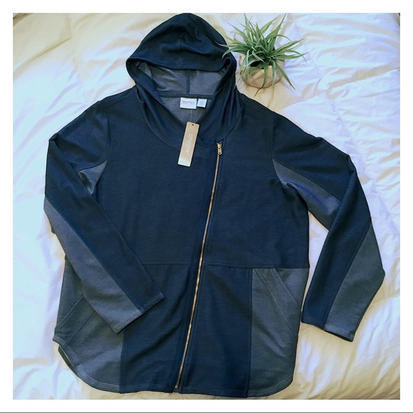 Chico’s Zenergy Cali Knit Indigo Jacket - Picture 4 of 8